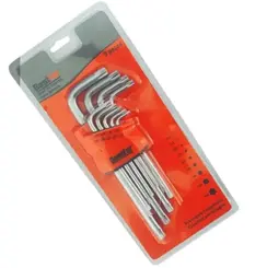 JOGO DE CHAVE TORX GRANDE 9PCS AC COM GUIA