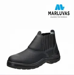 BOTA C/ ELÁSTICO BICO PLASTICO COURO RELAX PRETO 2B 15/17 VULCAFLEX 2016